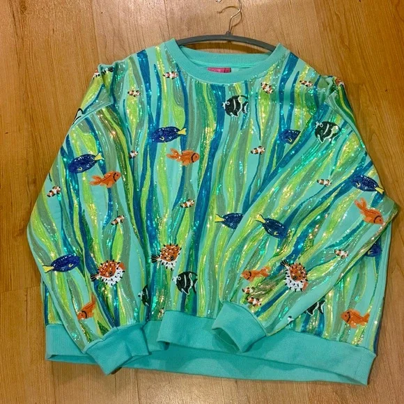 Queen of Sparkles sea life sweater - Picture 1 of 1